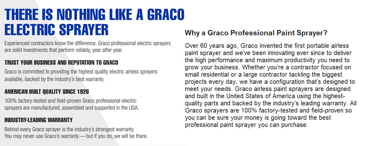 graco sprayer info